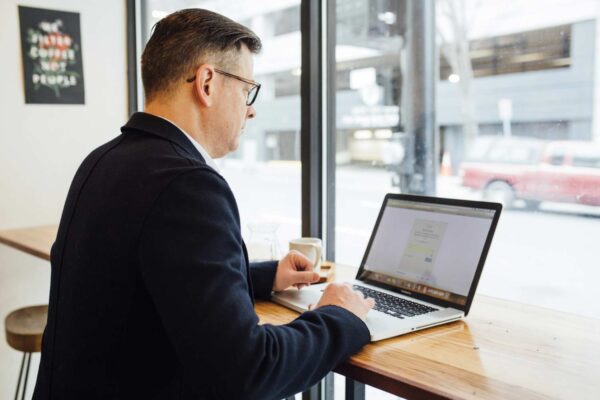 image webteam man with laptop